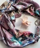Шовковий платок My Scarf "Розова перлина" 90 на 90 см з камінням розовий кварц і амазоніт - зображення 4