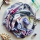 Шовкова хустка My Scarf "Блакитна троянда" 90 на 90 см з каменем аметист - изображение 2