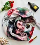 Шовкова хустка My Scarf "Квітка кохання" 90 на 90 см з каменем корал - изображение 1