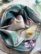 Шовкова хустка My Scarf "Бірюзовий риф" 90 на 90 см з каменем амазоніт - изображение 2
