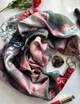 Шовкова хустка My Scarf "Квітка кохання" 90 на 90 см з каменем корал - изображение 3