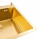 Кухонная мойка Valeso Handmade 60x50 (3,0/0,8) PVD с дозаторм для мыла Золото - изображение 3