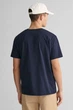 Чоловіча темно-синя футболка REG SHIELD SS T-SHIRT Gant L 2003184 - зображення 3