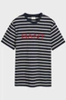Чоловіча темно-синя футболка у смужку GRAPHIC STRIPED Gant L 2003307 - изображение 5