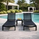 Комплект 2 шезлонга Siesta Casablanca + Стол Siesta Ocean Side Table - Black - изображение 2