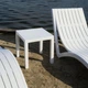 Комплект 2 шезлонга Siesta Slim + Стол Siesta Ocean Side Table - White - изображение 3