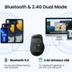 Миша бездротова безшумна UGREEN MU006 Bluetooth + 2.4 ГГц, ергономічна, 6 кнопок, 4000 dpi Red - изображение 4