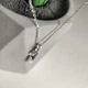 Серебряное колье с фианитами, вес изделия 2,77 гр (2209010) - изображение 8