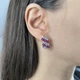 Серебряные серьги с натуральным рубином 6.107ct, фианитами (2205043) - изображение 6