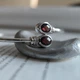 Серебряный браслет с натуральным гранатом 2.862ct, фианитами, вес изделия 8,48 гр (2206736) - изображение 5