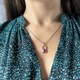 Серебряная подвеска с рубином 1.736ct, фианитами (2205227) - изображение 7