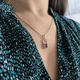 Серебряная подвеска с рубином 1.736ct, фианитами (2205227) - изображение 8