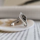 Серебряное кольцо с натуральным раухтопазом (дымчатым кварцем) 1.347ct, фианитами, вес изделия 3,22 гр (2204596) - изображение 5