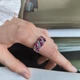 Срібна каблучка з натуральним рубіном 5.59ct, фіанітами, вага виробу 4,92 гр (2205029) - зображення 7