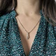 Серебряная подвеска с фианитами 0.09ct (2197454) - изображение 7