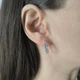 Серебряные серьги с фианитами, емаллю (2207726) - изображение 6