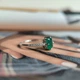 Серебряное кольцо с натуральным агатом 1.148ct, фианитами, вес изделия 2,35 гр (2198291) - изображение 5