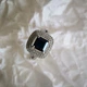 Серебряное кольцо с натуральным сапфиром 3.256ct, фианитами, вес изделия 4,46 гр (2202592) - изображение 3
