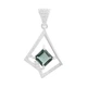 Серебряная подвеска с топазом Лондон Блю 1.339ct, фианитами (2204893) - изображение 1