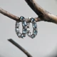 Серебряные серьги с топазом Лондон Блю 8.12ct, фианитами (2204640) - изображение 2