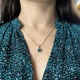 Серебряная подвеска с агатом 1.017ct, фианитами (2208235) - изображение 7