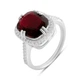 Серебряное кольцо с искусственным гранатом nano 4.798ct, вес изделия 4,3 гр (60002400) - изображение 1