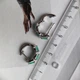 Серебряные серьги с натуральным изумрудом 2.864ct (2206279) - изображение 4