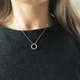 Серебряное колье с фианитами, вес изделия 3,88 гр (2209188) - изображение 7