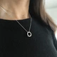 Серебряное колье с фианитами, вес изделия 3,88 гр (2209188) - изображение 8