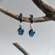 Серебряные серьги с сапфиром nano 1.825ct (2206064) - изображение 2