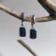 Серебряные серьги с сапфиром nano 3.65ct (2206002) - изображение 2