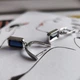 Серебряные серьги с сапфиром nano 3.65ct (2206002) - изображение 5