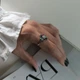 Срібна каблучка з натуральним сапфіром, рубіном, смарагдом, вага виробу 3,62 гр (2191117) - зображення 7