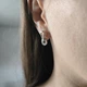 Серебряные серьги с фианитами (2207801) - изображение 7