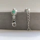 Серебряный браслет с натуральным изумрудом 7.445ct, вес изделия 10,69 гр (2205821) - изображение 3