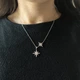 Серебряное колье с фианитами, вес изделия 4,24 гр (2209195) - изображение 8