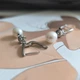 Серебряные серьги с натуральным жемчугом 8ct (2208945) - изображение 5