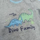Футболка для мальчика Lupilu 2 шт динозавры хлопок, серый/голубой, размер 50-56 - изображение 3