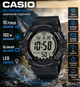 Тактичний чоловічий годинник Casio AE-1500WH-1AJF — Великий дисплей, 10 років батарея, 100м - зображення 1