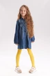 Классические детские колготки из микрофибры Giulia BETTY 80 110/116 Yellow-yellow moon, цветные, эластичные, для девочек - изображение 3