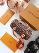Сумка жіноча Louis Vuitton Speedy Bandoulière 20 коричнева (044) - зображення 3