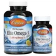 Омега-3 кислоти з норвезької риби дикого вилову 1600 мг, Carlson, Elite Omega-3 Gems, 90 + 30 капсул натуральний лимонний смак - зображення 1