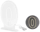 Neon LED PartyDeco Cyfra 0 Biały 50 cm (NEON3-0) (5904555066663) - obraz 1