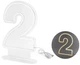Neon LED PartyDeco Cyfra 2 Biały 50 cm (NEON3-2) (5904555066588) - obraz 1