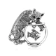 Брошь унисекс BROCHE бижутерия Животные Кот с аквариумом серебристая BRBF112990 - изображение 1