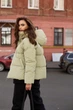 Жіноча зимова куртка пуховик з капюшоном з плащівки Seventeen S-M Зелений (2000000172811) - зображення 7