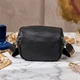 Напівкругла сумка через плече з натуральної шкіри Vintage чорного кольору маленького розміру (bg220fash79) - зображення 4