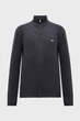 Чоловічий сірий вовняний кардиган EXTRAFINE LAMBSWOOL ZIP Gant S 8050275 - изображение 1