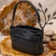 Сумка кросс боди через плечо женская из натуральная кожи Vintage leather-23007 Черная - изображение 16