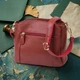 Сумка кросс боди через плечо женская из натуральная кожи Vintage leather-22981 Красная - изображение 16